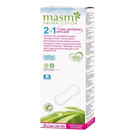 MASMI Podpaski z bawełny organicznej 2w1 Soft 24 SZT